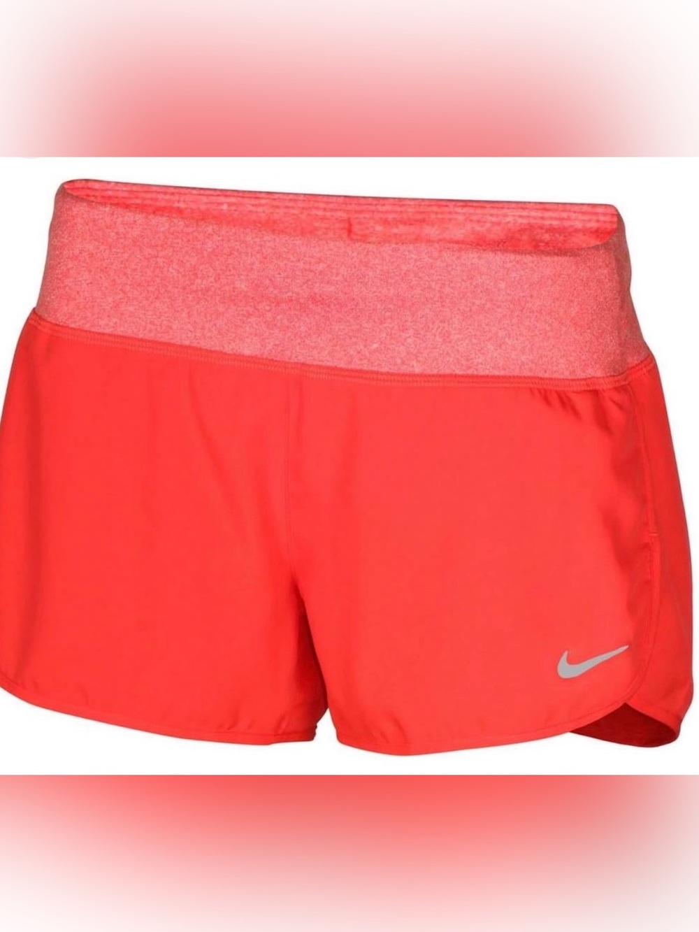 Nike Women’s Red Running Shorts with Heathered Waistband